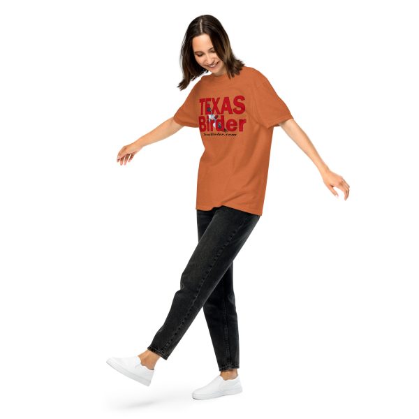 Texas Birder Unisex Garment-Dyed Heavyweight T-Shirt - Image 2