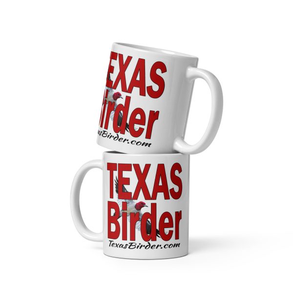 Texas Birder White Glossy Mug - Image 2