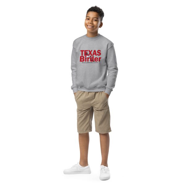 Texas Birder Youth Crewneck Sweatshirt - Image 4