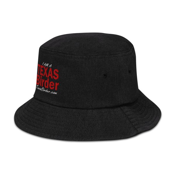 I Am a Texas Birder Denim Bucket Hat - Image 5