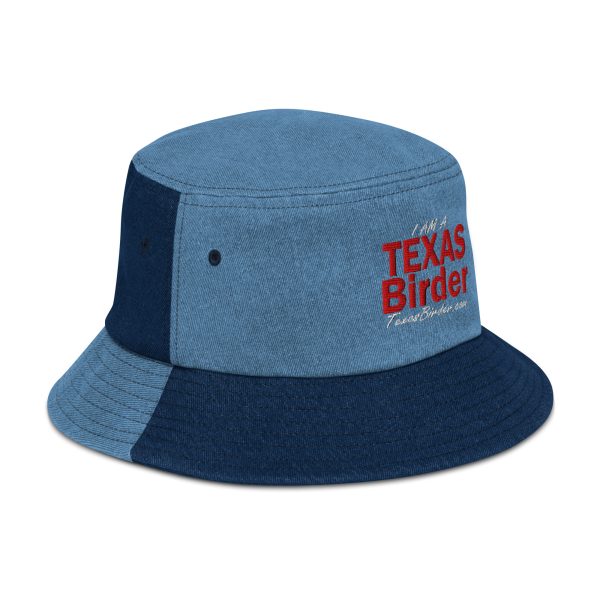 I Am a Texas Birder Denim Bucket Hat - Image 7