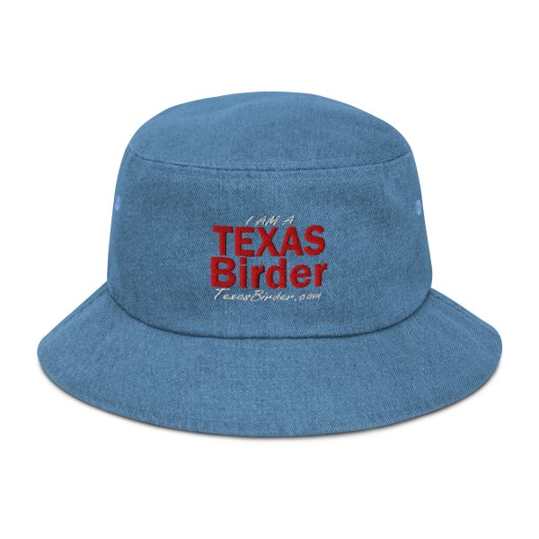 I Am a Texas Birder Denim Bucket Hat - Image 9