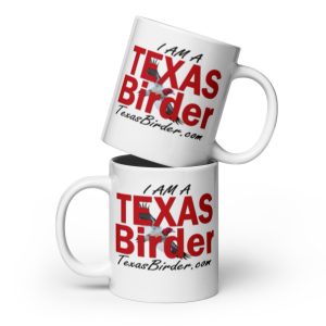 I Am Texas Birder White glossy mug