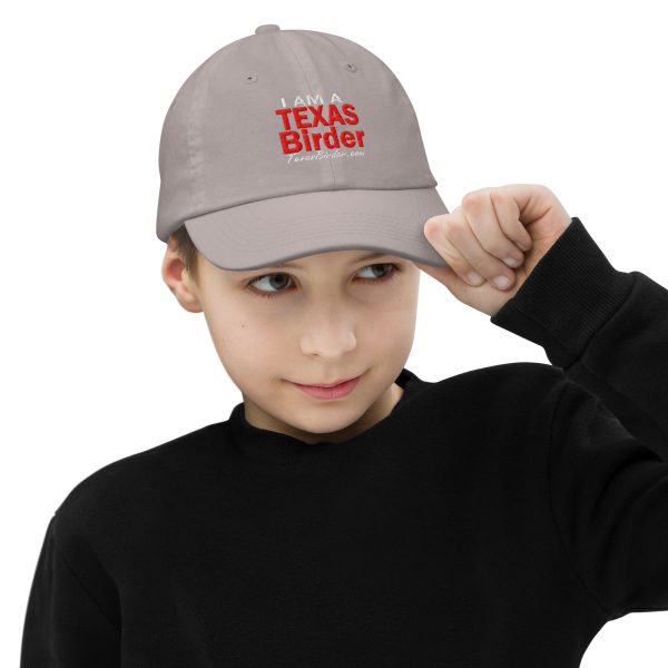 I Am a Texas Birder Youth Baseball Cap - Image 23