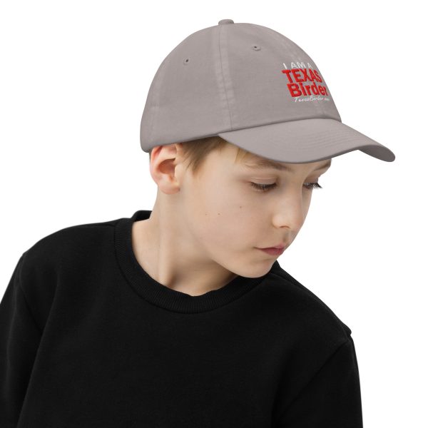I Am a Texas Birder Youth Baseball Cap - Image 26