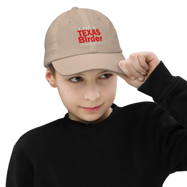 I Am a Texas Birder Youth Baseball Cap - Image 27