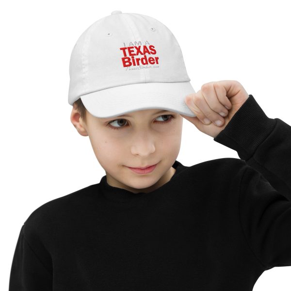 I Am a Texas Birder Youth Baseball Cap - Image 35