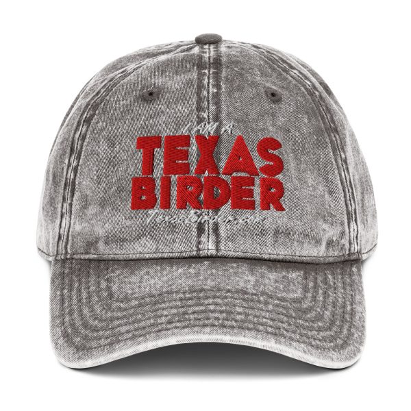 I Am a Texas Birder Vintage Cotton Twill Cap - Wide Lettering - Image 9