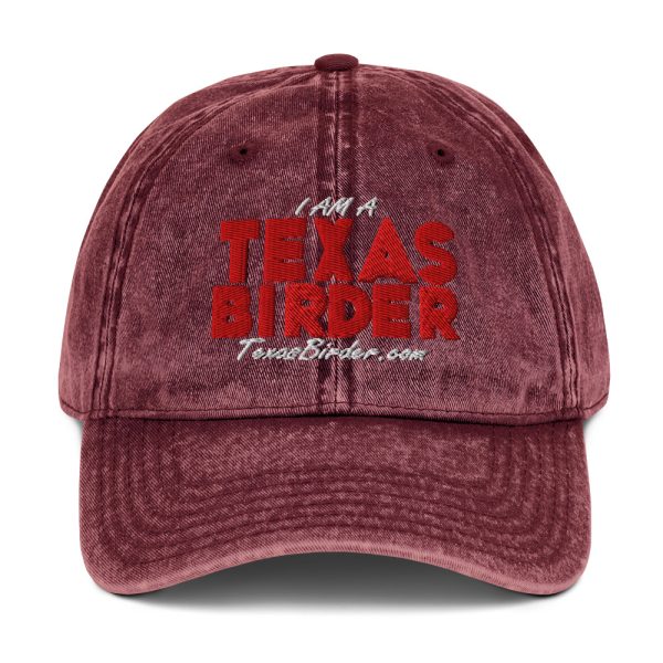 I Am a Texas Birder Vintage Cotton Twill Cap - Wide Lettering - Image 5