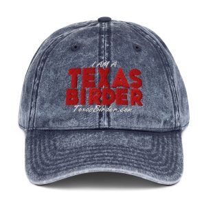 I Am a Texas Birder Vintage Cotton Twill Cap - Wide Lettering