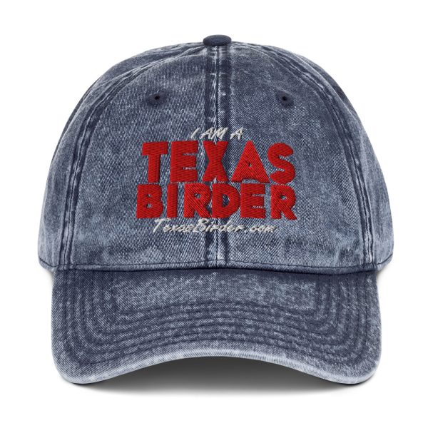 I Am a Texas Birder Vintage Cotton Twill Cap - Wide Lettering