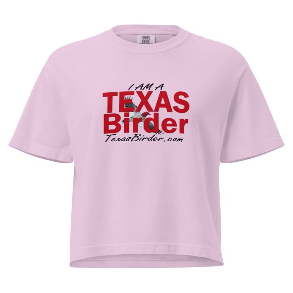 I Am a Texas Birder - Women’s Heavyweight Boxy Tee - Image 2