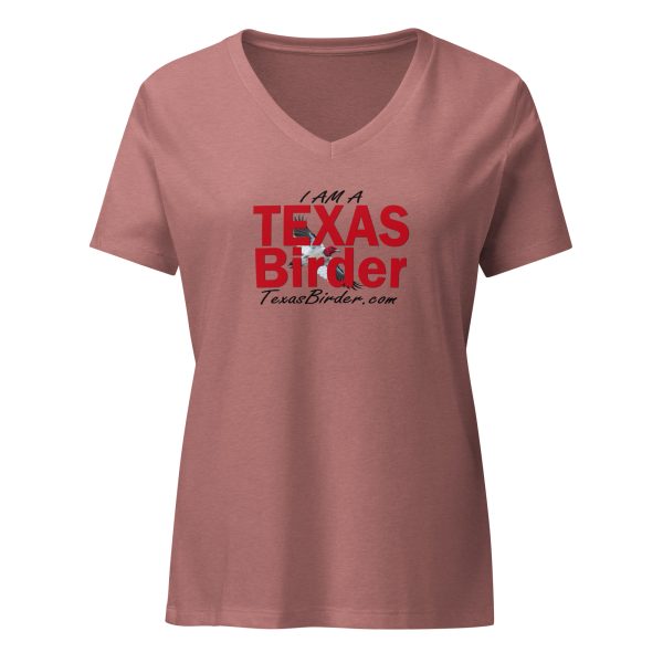 I Am a Texas Birder - Women’s Relaxed V-neck T-shirt - Image 5
