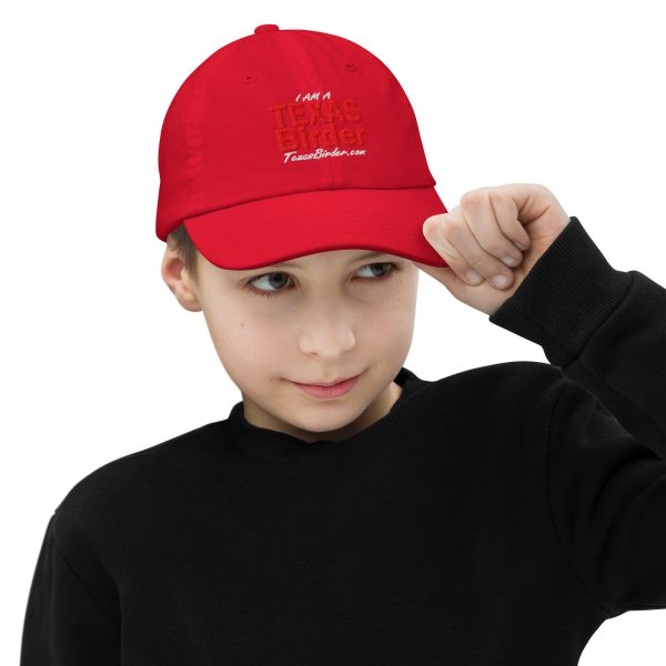 I Am a Texas Birder Youth Baseball Cap - Image 11
